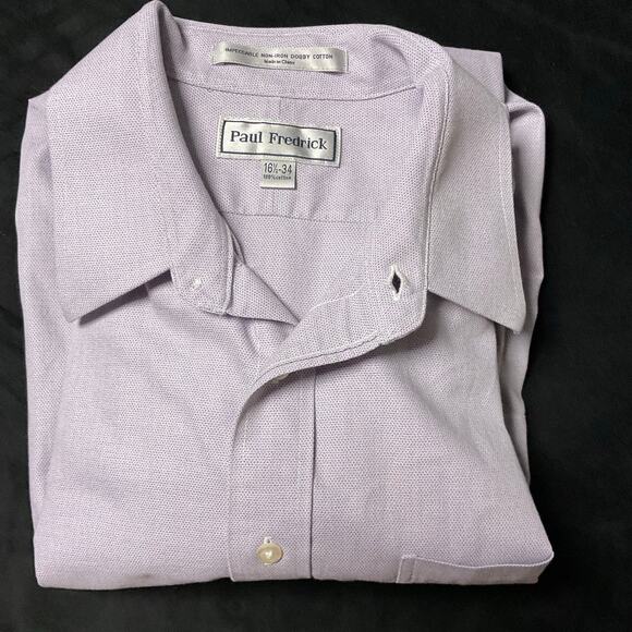 Paul Fredrick impeccable dobby, cotton dress shirt 16 1/2 34 - Picture 1 of 4